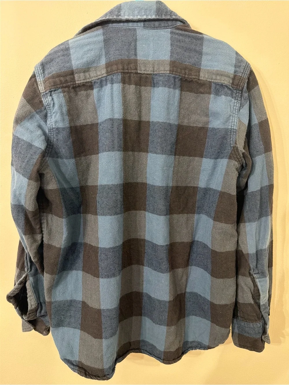 GAP Blue and Black Plaid Lightweight Shirt Jacket